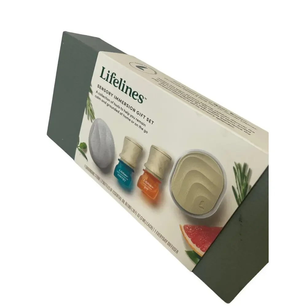 LIFELINES STRESS RELIEF GIFT SET IMMERSION SPA ESSENTIAL OIL BLEND DIFFUSER